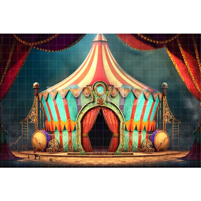 Photography Background in Fabric Circus Tent / Backdrop 3052