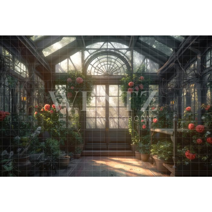 Photography Background in Fabric Flower Greenhouse / Backdrop 3121