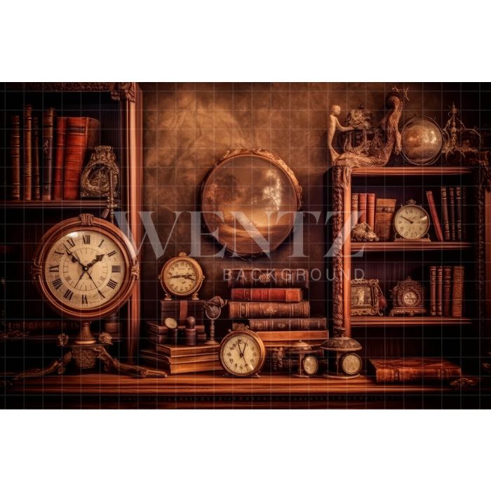 Photography Background in Fabric Set with Books / Backdrop 3203