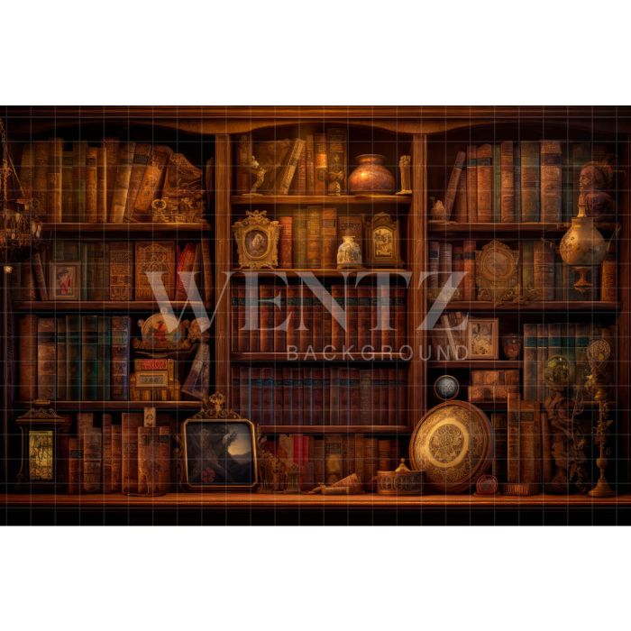 Photography Background in Fabric Set with Books / Backdrop 3205