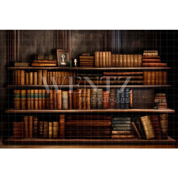 Photography Background in Fabric Set with Books / Backdrop 3210