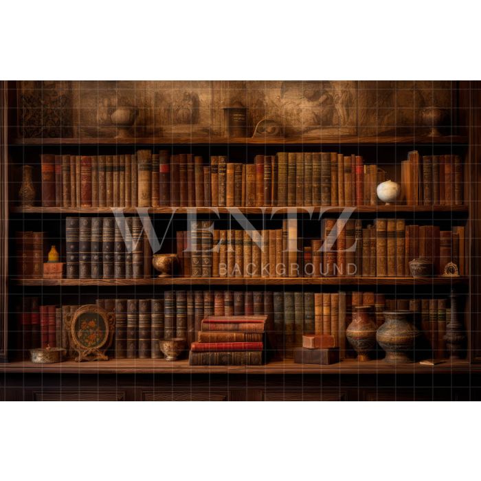 Photography Background in Fabric Set with Books / Backdrop 3214