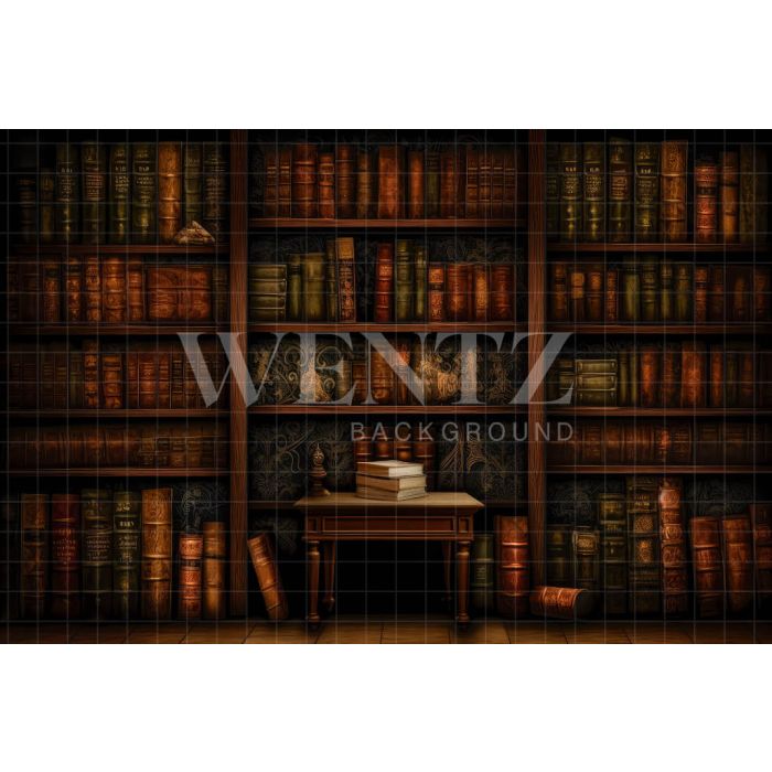Photography Background in Fabric Set with Books / Backdrop 3215