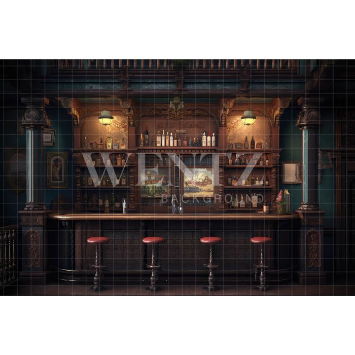 Photography Background in Fabric Vintage Bar / Backdrop 3245