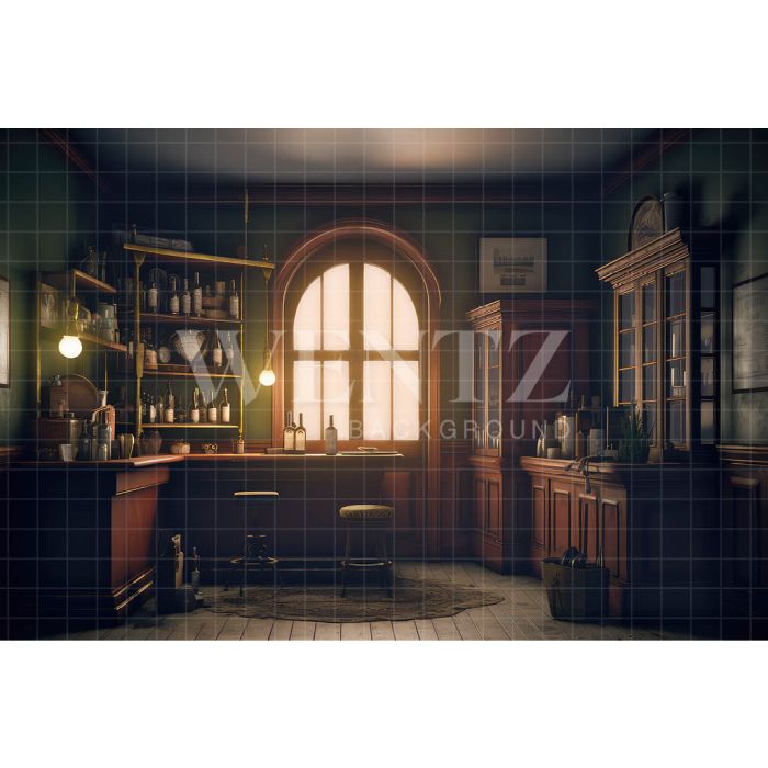 Photography Background in Fabric Vintage Bar / Backdrop 3246