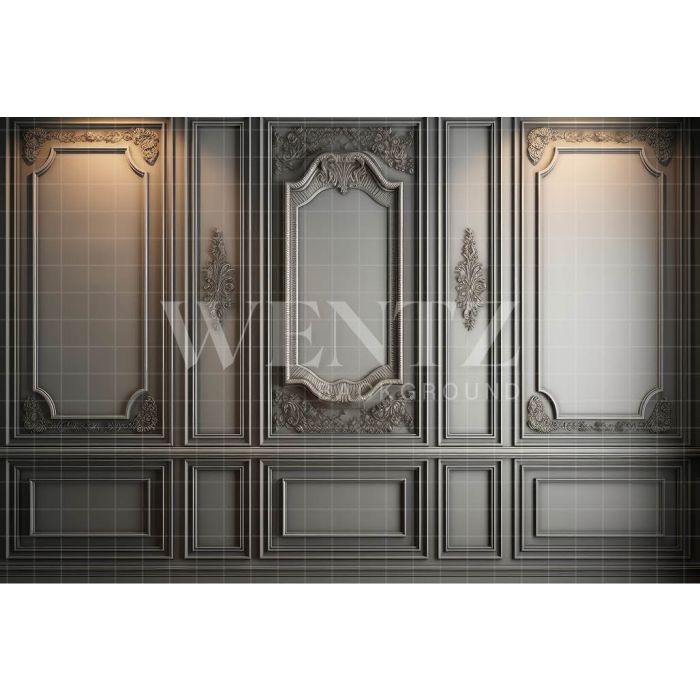 Photography Background in Fabric Grey Boiserie / Backdrop 3250