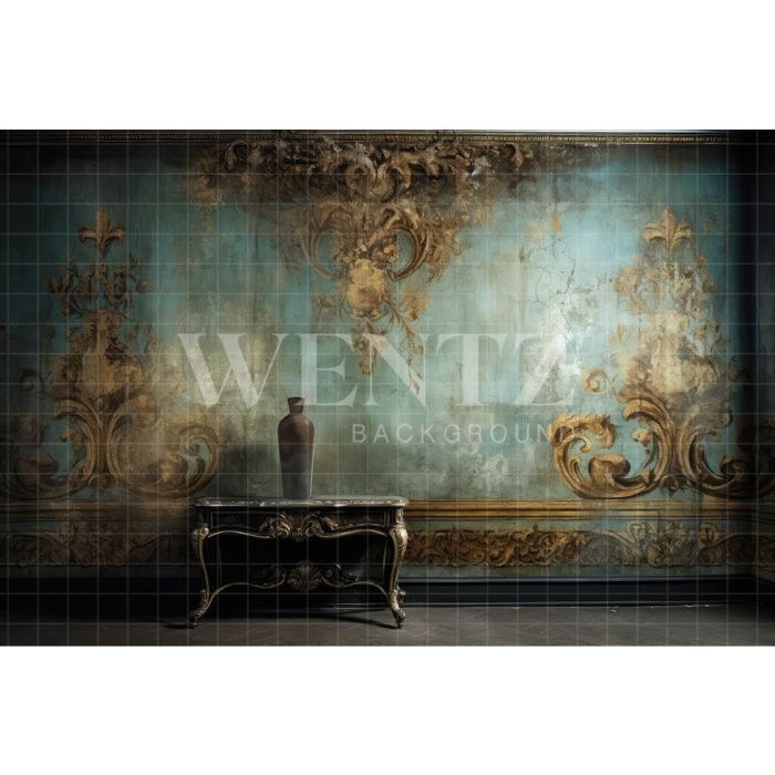 Photography Background in Fabric Set with Table and Vase / Backdrop 3291