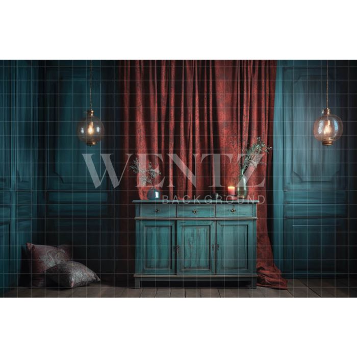 Photography Background in Fabric Set with Curtains / Backdrop 3301