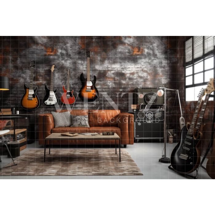 Photography Background in Fabric Rock 'n Roll Room / Backdrop 3305