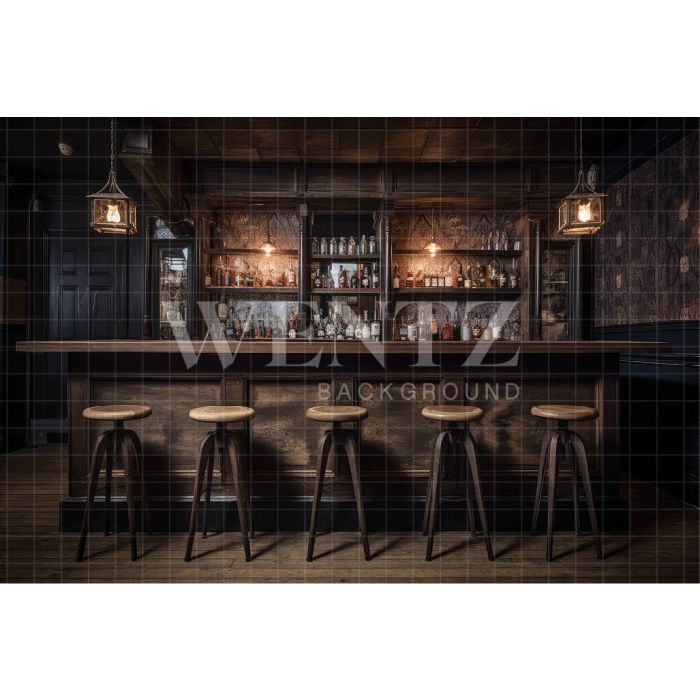 Photography Background in Fabric Vintage Bar / Backdrop 3333