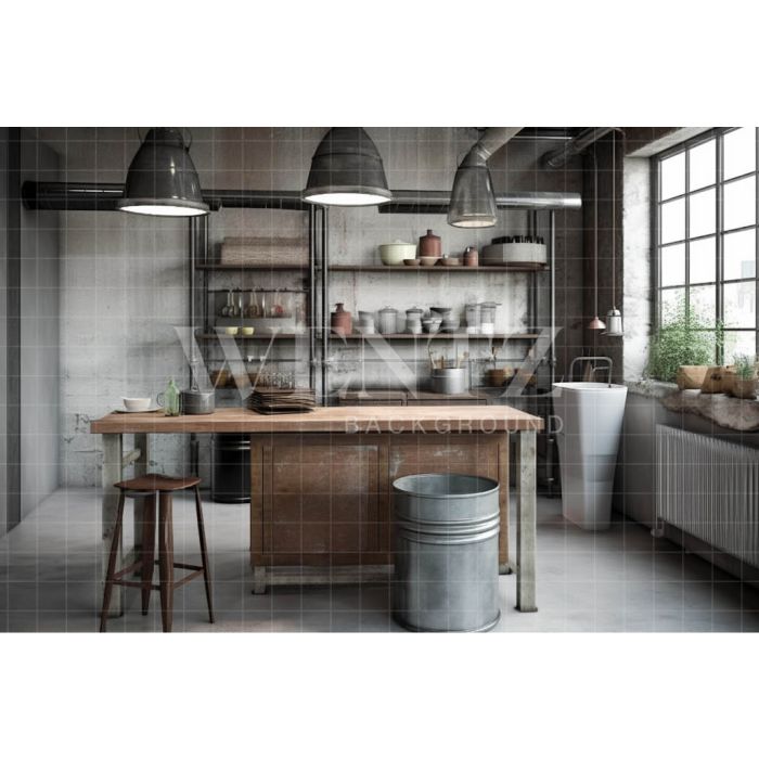 Photography Background in Fabric Kitchen / Backdrop 3382