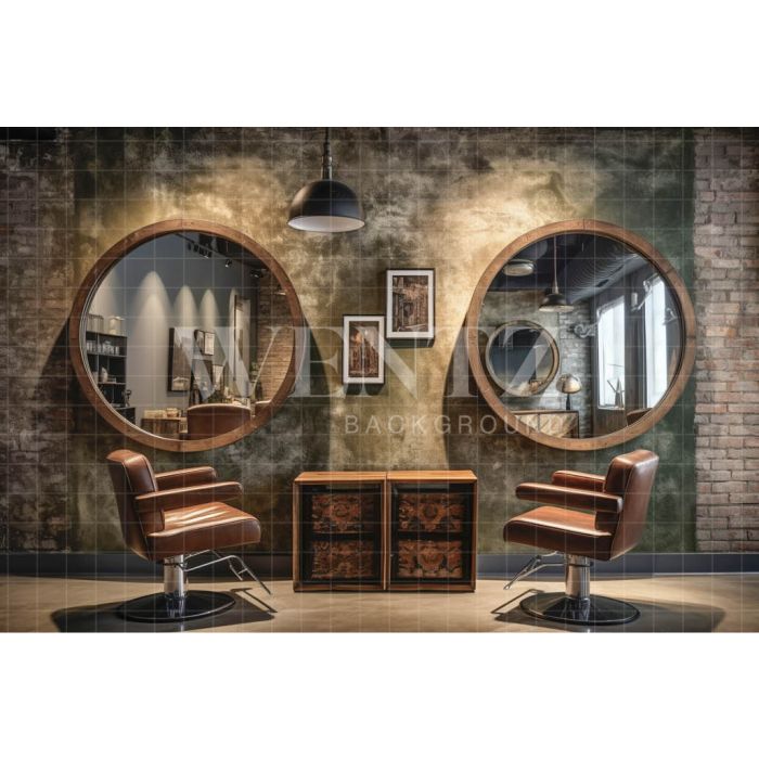 Photography Background in Fabric Barbershop / Backdrop 3388