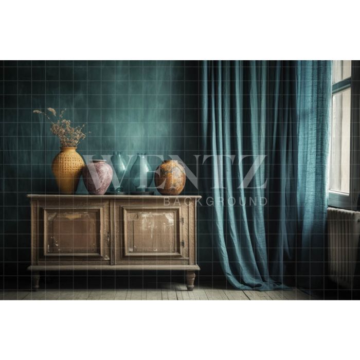 Photography Background in Fabric Room with Vases / Backdrop 3402