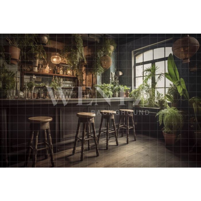 Photography Background in Fabric Vintage Bar / Backdrop 3420