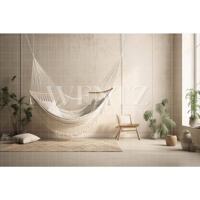 Photography Background in Fabric Room with Hammock / Backdrop 3434