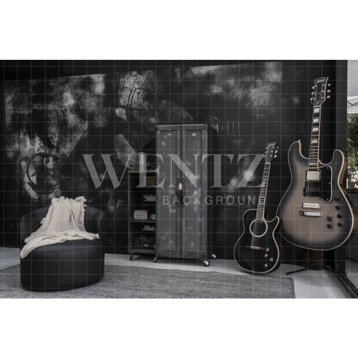 Photography Background in Fabric Rock 'n Roll Room / Backdrop 3435