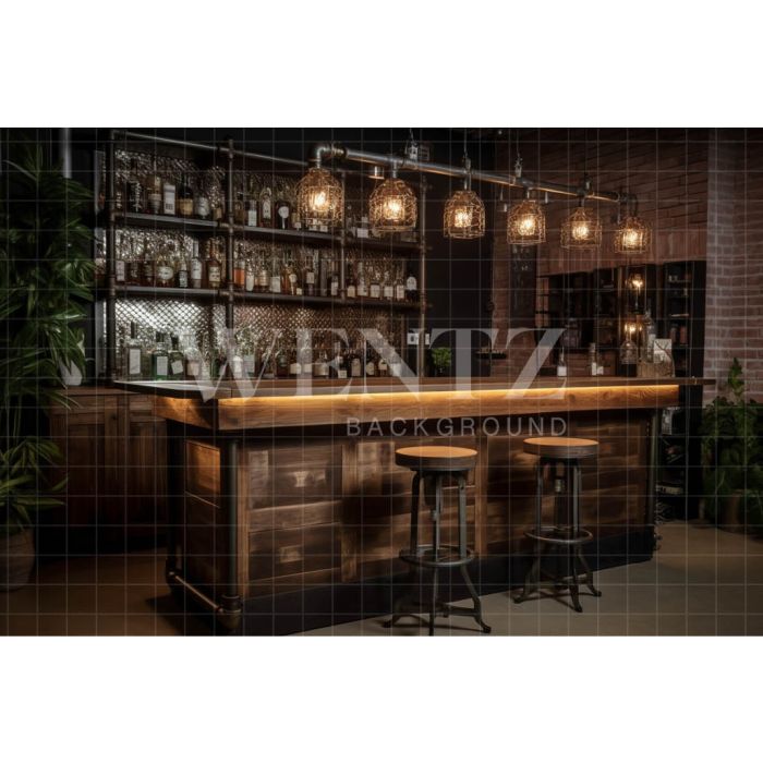 Photography Background in Fabric Vintage Bar / Backdrop 3437