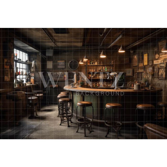 Photography Background in Fabric Vintage Bar / Backdrop 3450