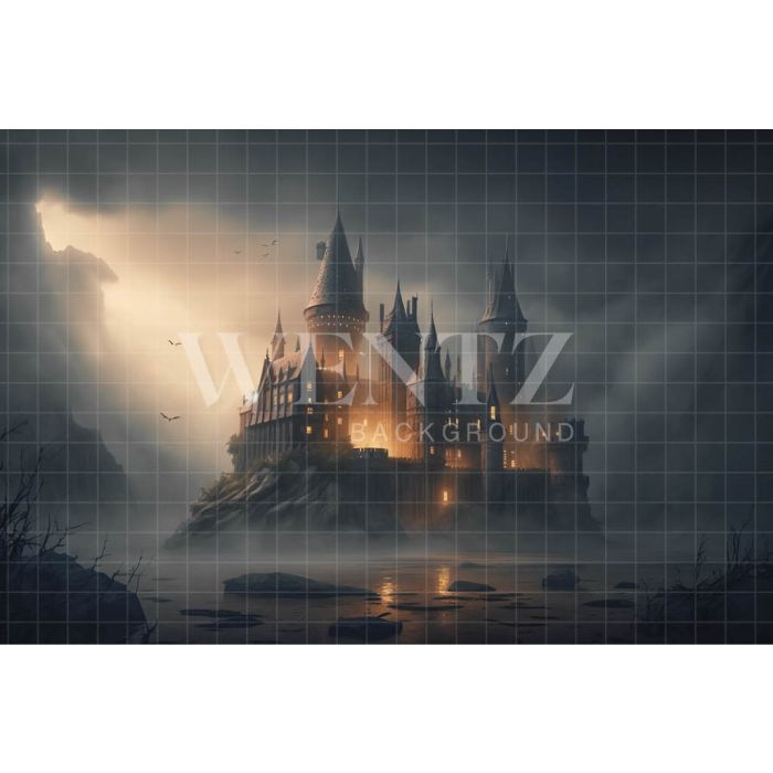 Photography Background in Fabric Wizarding School / Backdrop 3457