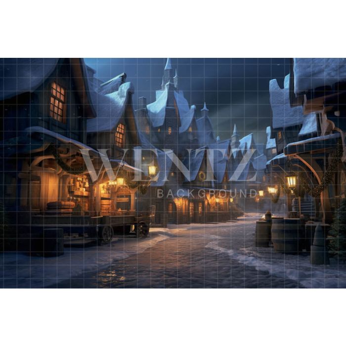 Photography Background in Fabric Magic Village / Backdrop 3482