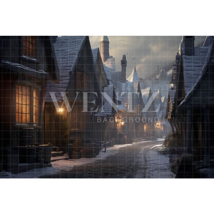 Photography Background in Fabric Magic Village / Backdrop 3484