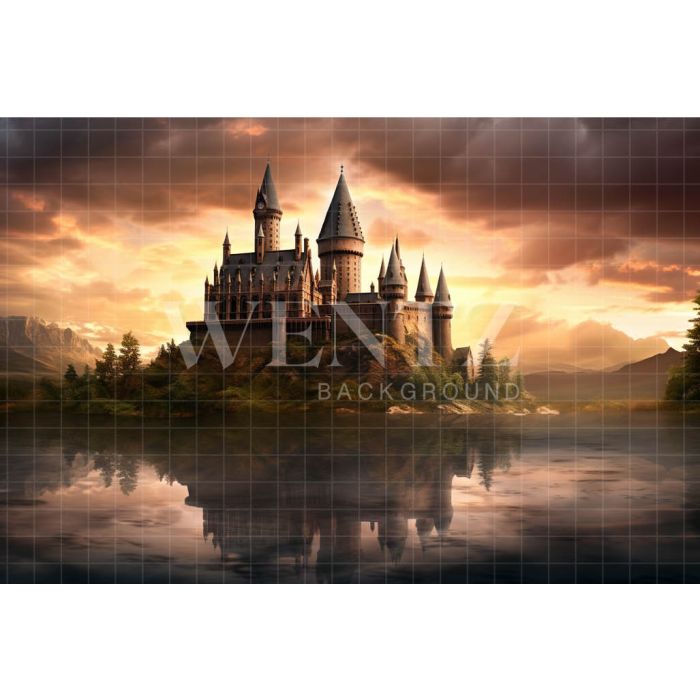 Photography Background in Fabric Magic Castle / Backdrop 3488