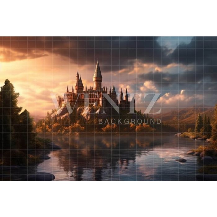 Photography Background in Fabric Magic Castle / Backdrop 3489