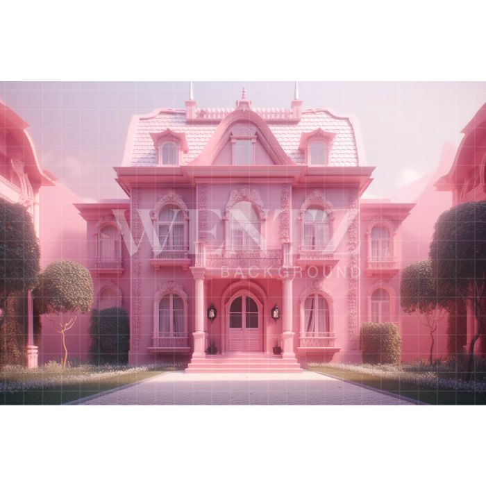 Photography Background in Fabric Pink Mansion / Backdrop 3503