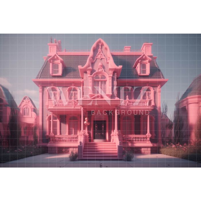 Photography Background in Fabric Pink Mansion / Backdrop 3504