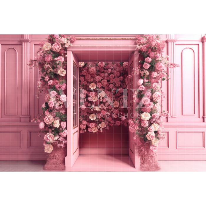 Photography Background in Fabric Flower Booth / Backdrop 3520