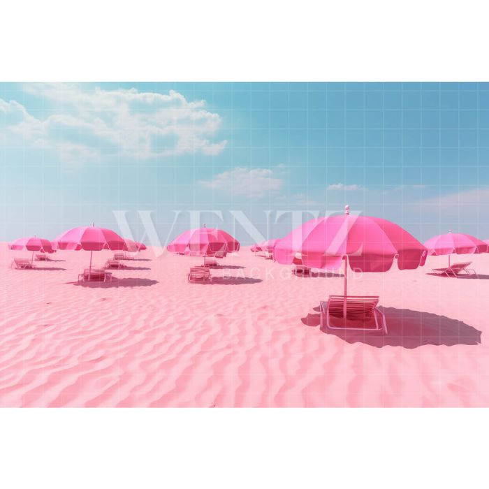 Photography Background in Fabric Pink Beach / Backdrop 3524