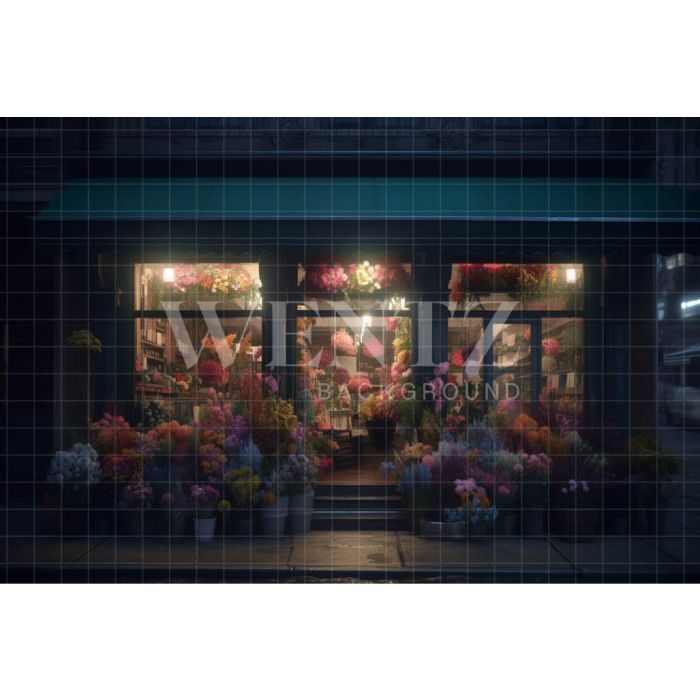 Photography Background in Fabric Flower Shop / Backdrop 3555