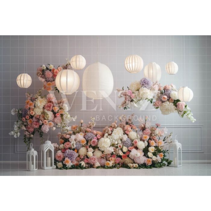 Photography Background in Fabric Floral Room / Backdrop 3566