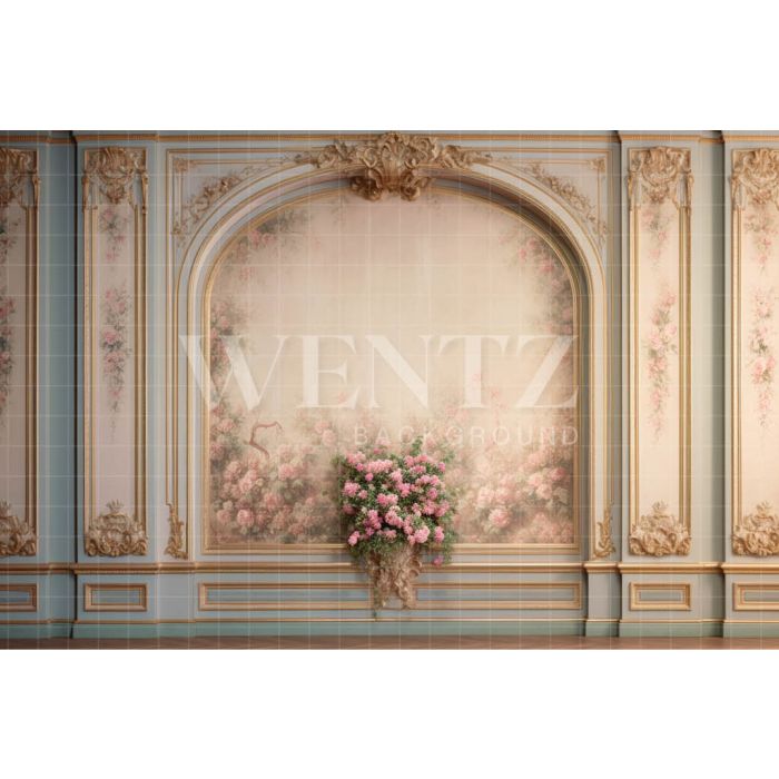 Photography Background in Fabric Floral Boiserie / Backdrop 3599