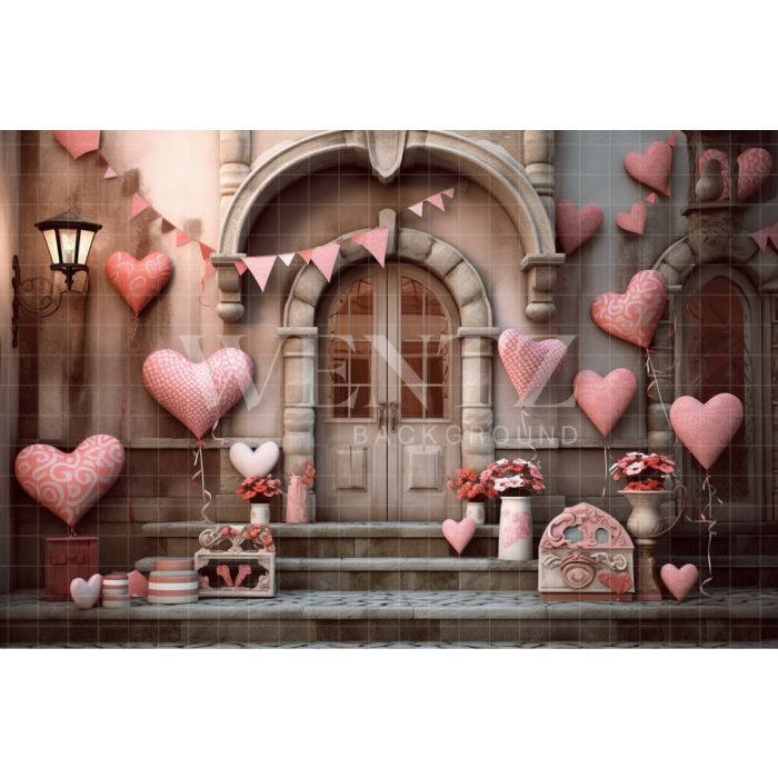 Photography Background in Fabric Valentine's Day / Backdrop 3646