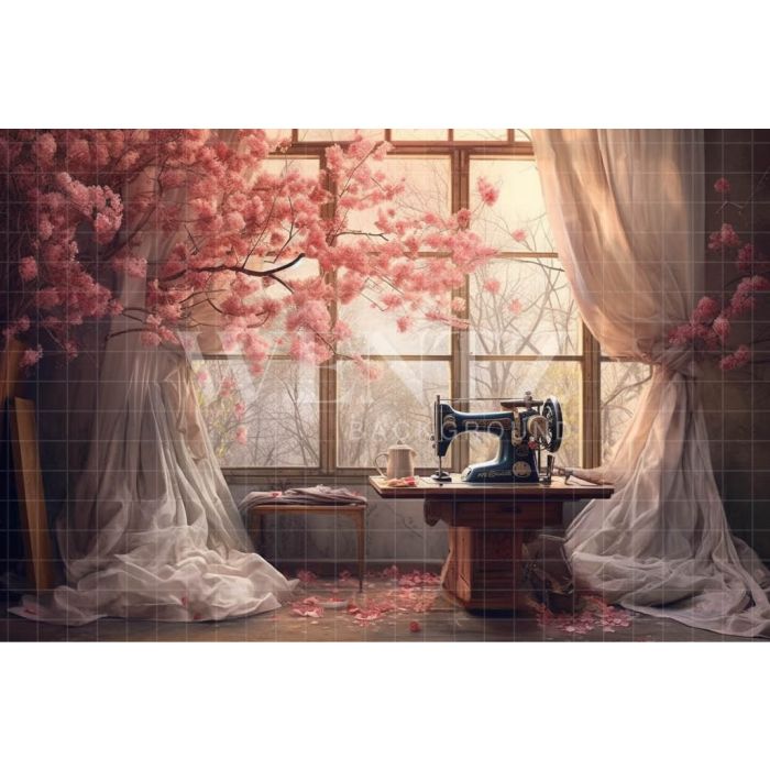 Photography Background in Fabric Sewing Studio / Backdrop 3676