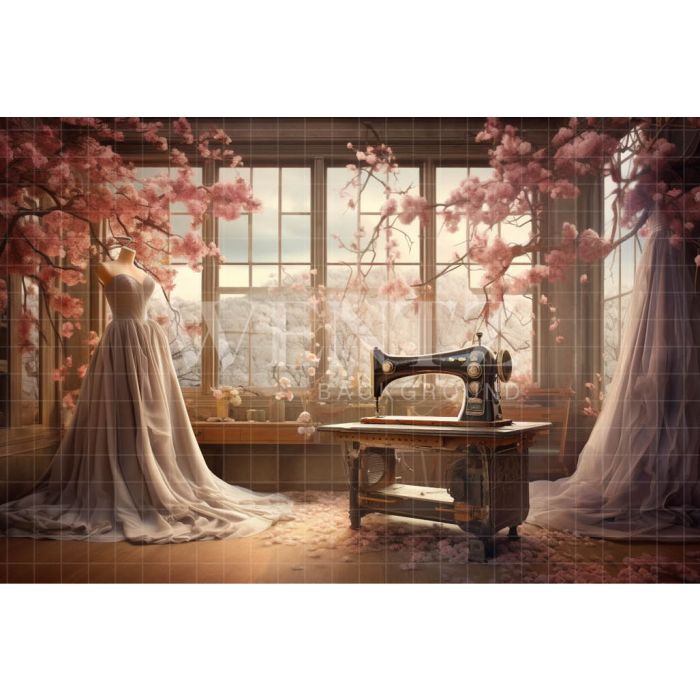 Photography Background in Fabric Sewing Studio / Backdrop 3680