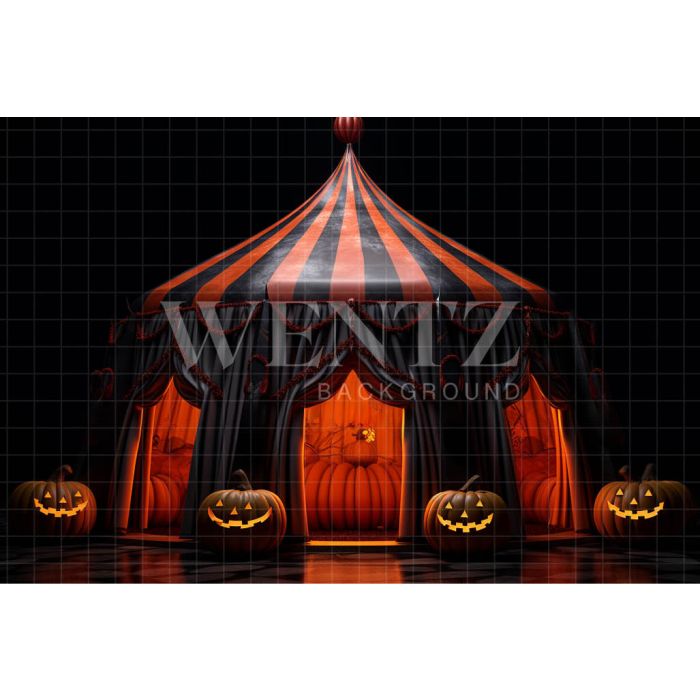 Photography Background in Fabric Halloween Circus / Backdrop 3689