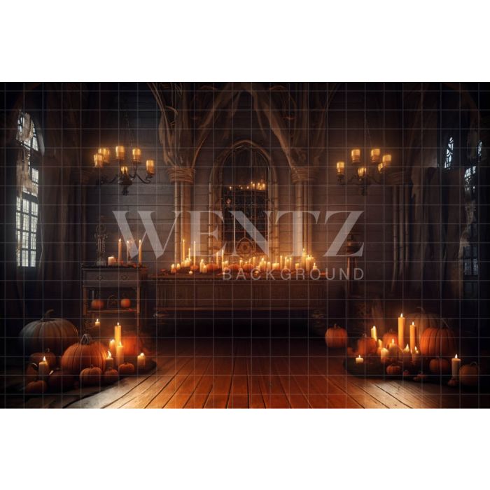 Photography Background in Fabric Haunted Castle's Room / Backdrop 3710