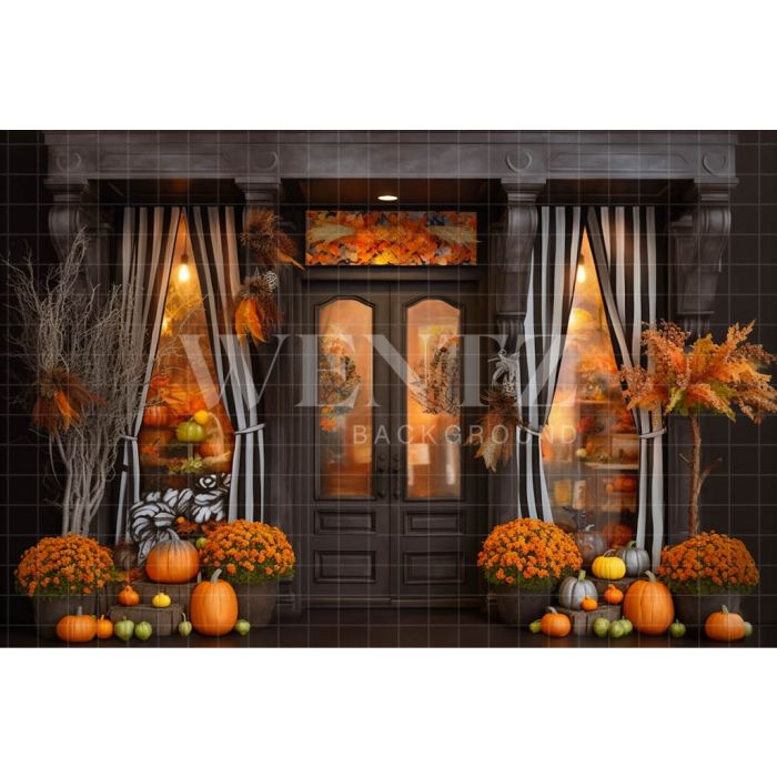 Photography Background in Fabric Halloween Facade / Backdrop 3727
