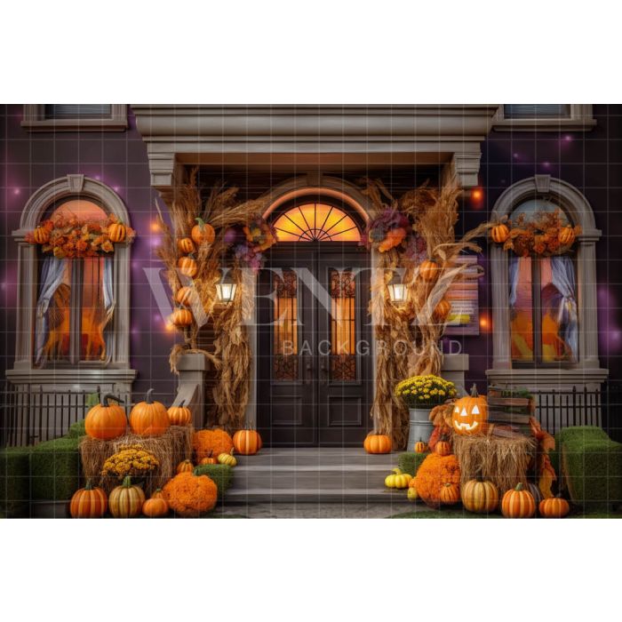 Photography Background in Fabric Halloween Facade / Backdrop 3728