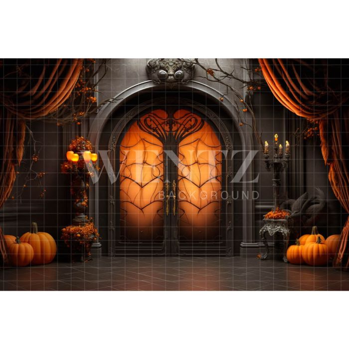 Photography Background in Fabric Vampire's Bedroom Door / Backdrop 3743