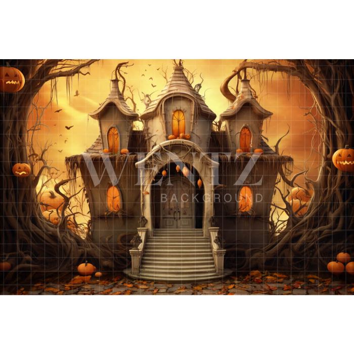 Photography Background in Fabric Witch's House / Backdrop 3754