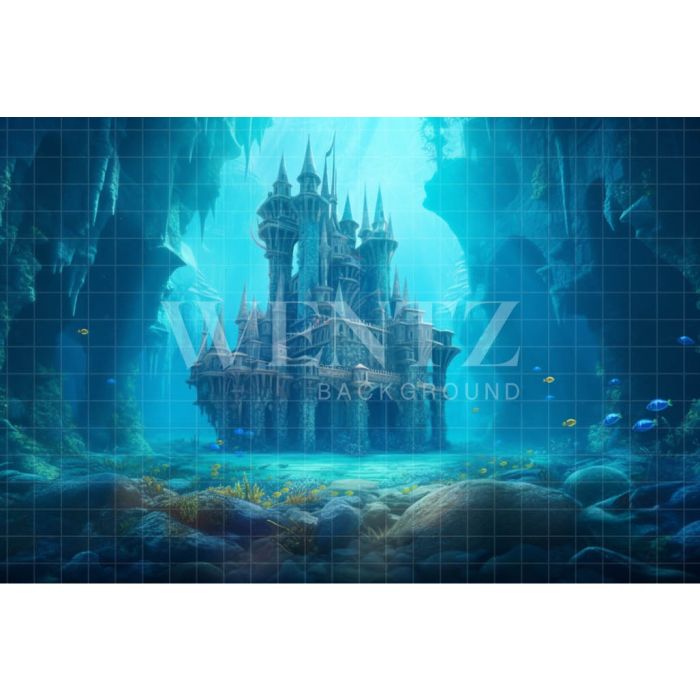 Photography Background in Fabric Mermaid's Castle / Backdrop 3773