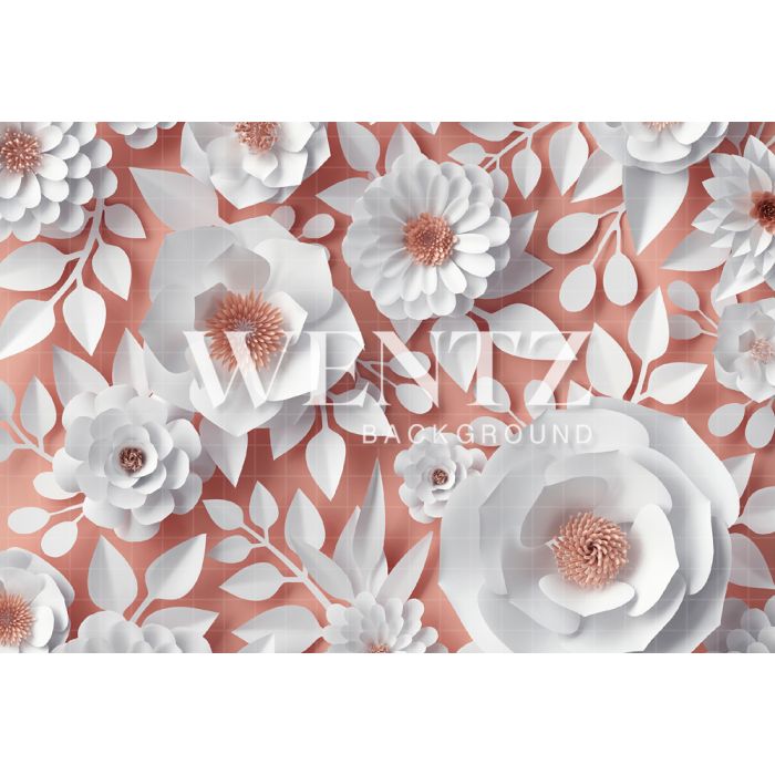 Photography Background in Fabric Paper Flowers / Backdrop 388