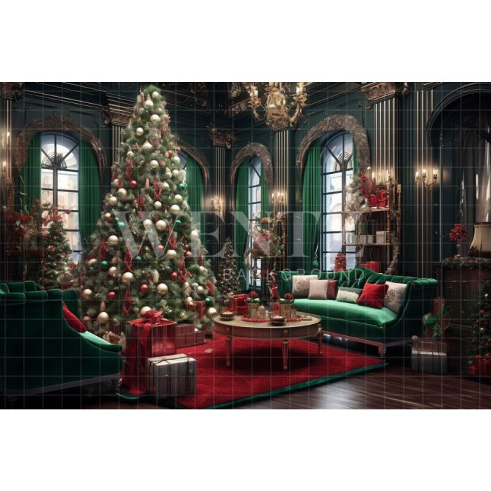 Photography Background in Fabric Christmas Room / Backdrop 3975
