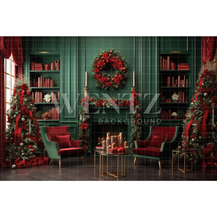 Photography Background in Fabric Classic Christmas Set / Backdrop 3978