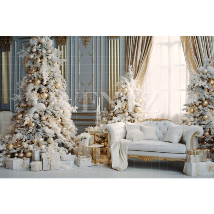 Photographic Background in Fabric Christmas Room / Backdrop 3991