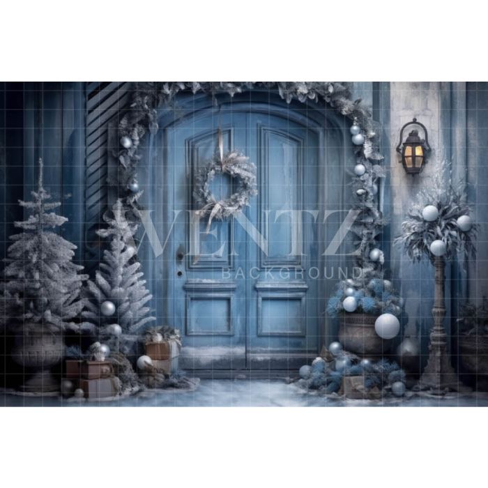 Photography Background in Fabric Christmas House Front / Backdrop 4064