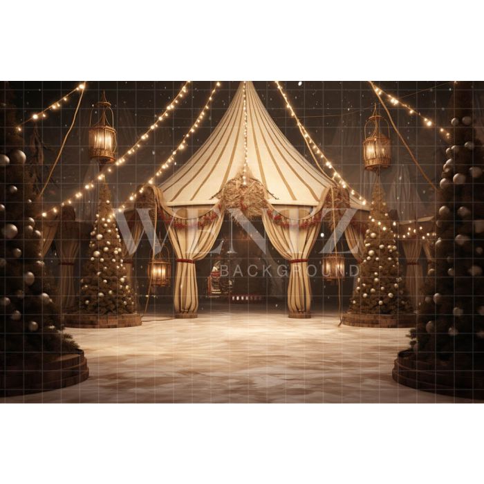 Photography Background in Fabric Christmas Circus / Backdrop 4109